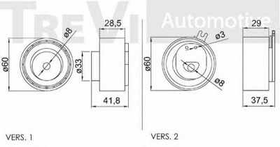 TREVI AUTOMOTIVE td1005 -  Натяжной ролик, ремень ГРМ